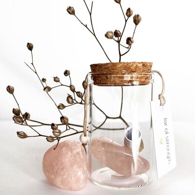 Jar of Strength – Rose Quartz