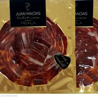 IBERIAN ACORN SLICED HAM 50% IBERIAN RACE (PACK OF 20 UNITS IN ENVELOPES OF 80GR, SLICED WITH A KNIFE AND PACKAGED BY HAND)