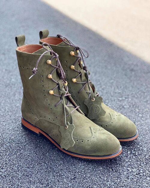 Oxford Boots - Olivgrün