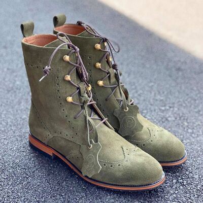 Oxford Boots - Olivgrün