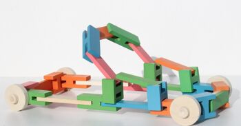 Luco Grand jouet en bois, jouet de construction STEM Learning Toys Kit de construction 144 pièces, jeu de construction éducatif amusant pour garçons et filles âgés de 3 4 5 6 7 8 9 10 ans 3