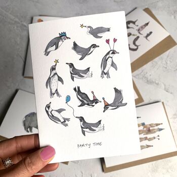 Carte de voeux fête des pingouins 3