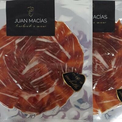 JUAN MACÍAS SELECTION SLICED HAM (PACK OF 35 UNITS IN 80GR ENVELOPES, SLICED WITH A KNIFE AND PACKAGED BY HAND)