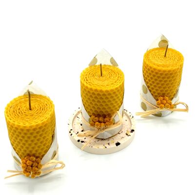 Lot de 3 bougies "Tea light" longues