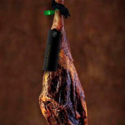 Jamón cebo campo ibérico 50% raza ibérica (pieza loncheada a cuchillo y envasada a mano en sobres de 100gr + huesos + tacos) pieza de 8-9kg