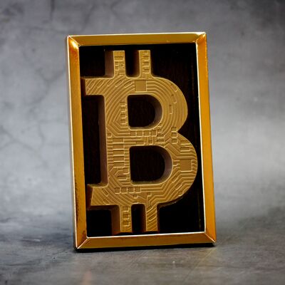 Bitcoin-Schokoladenbuchstabe Gold MILK