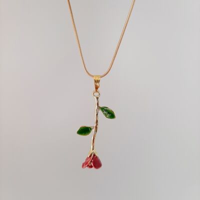 Collier "Eternal" - Rose Rouge Rubis