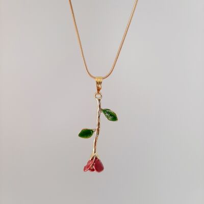 Necklace "Eternal" - Rose Red Ruby