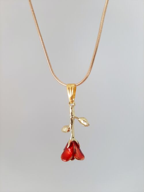 Collier "Eternal" - Rose Rouge Carmin