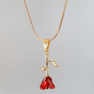 Necklace "Eternal" - Rose Red Carmine