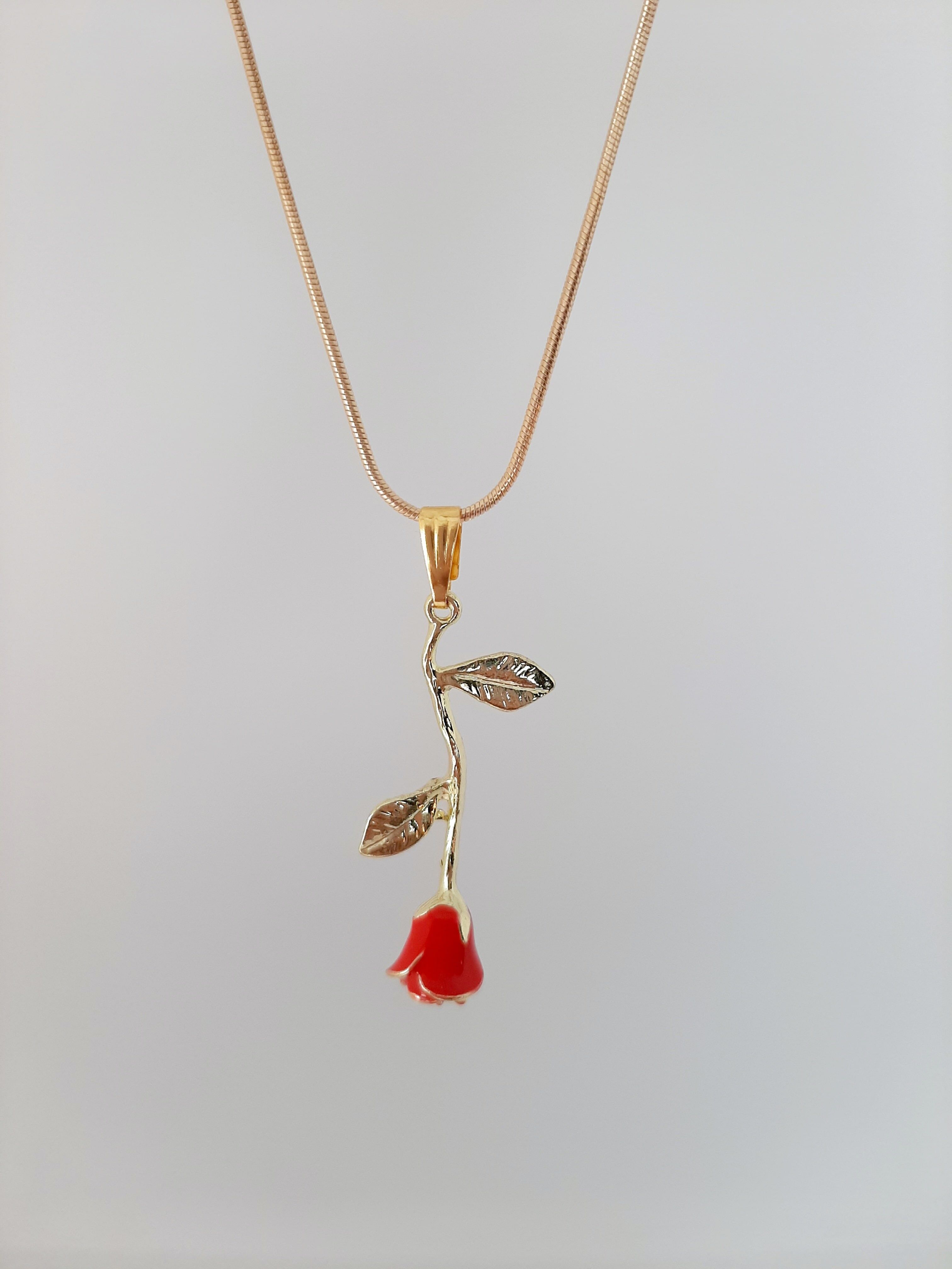 Collier "Eternal" - Rose Rouge Garance