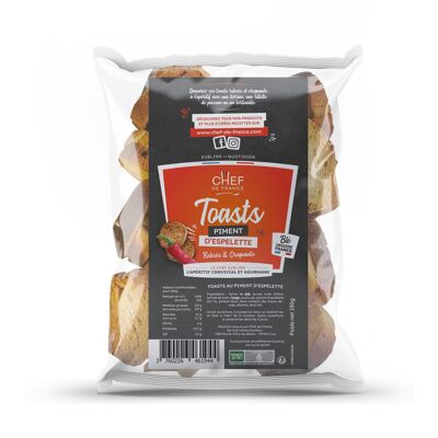 Tostadas de pimiento de Espelette