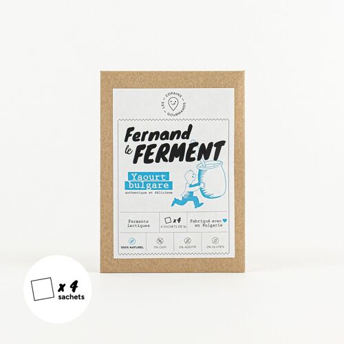 Fernand le Ferment, ferments lactiques pour yaourt maison (4 sachets)