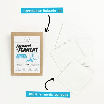 Fernand le Ferment, ferments lactiques pour yaourt maison (4 sachets) 2