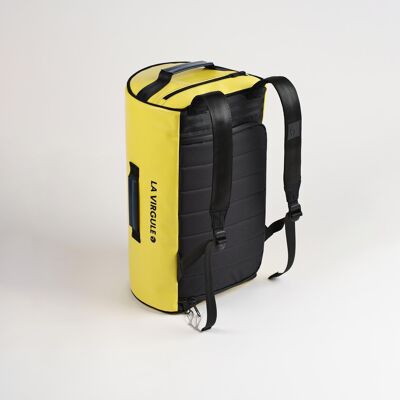Yellow upcycled duffel bag - OUTBOARD 35 L
