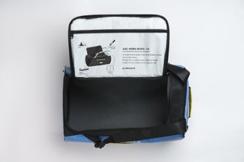 Duffel bag upcyclé bleu et jaune - HORS BORD 35 L 3