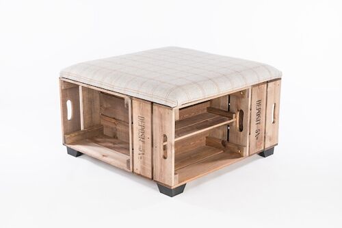 Dove Apple Crate Coffee Table Ottoman