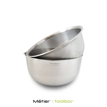 Toolbar Ensemble bol mélangeur et passoire en acier inoxydable 18/10 - 18CM - Batterie de cuisine 1