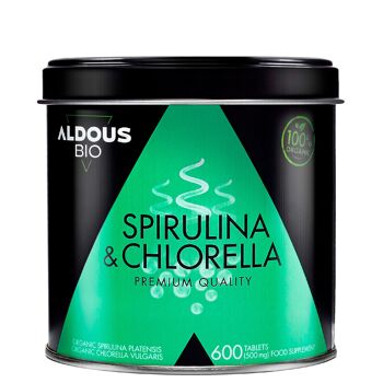 Spiruline et Chlorelle Aldous Bio | 600 comprimés 1