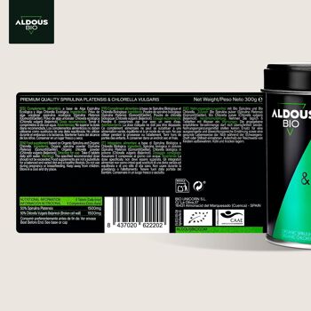 Spiruline et Chlorelle Aldous Bio | 600 comprimés 6