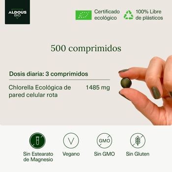 Chlorelle Bio Aldous Bio | 500 comprimés 3