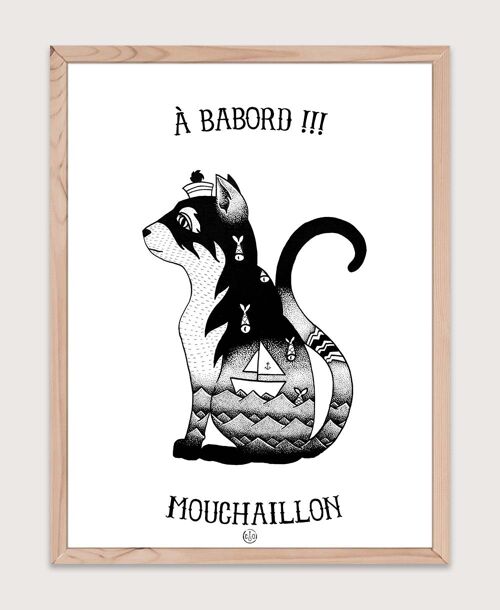 Affiche chats Mouchaillon - Artiste CGo