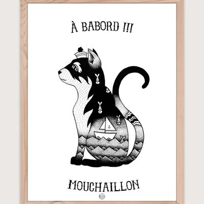 Poster di gatti Mouchaillon - artista CGo