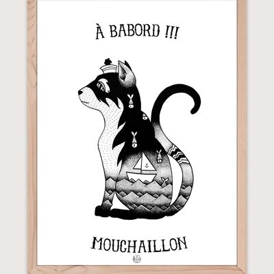 Poster di gatti Mouchaillon - artista CGo