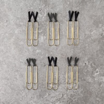 Knotted Tassel Jumbo Paperclips - Black