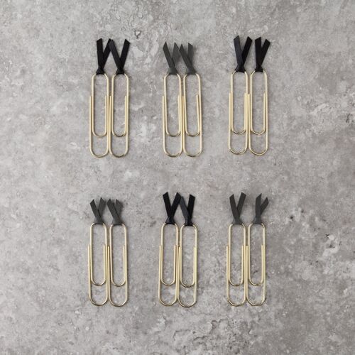 Knotted Tassel Jumbo Paperclips - Grey