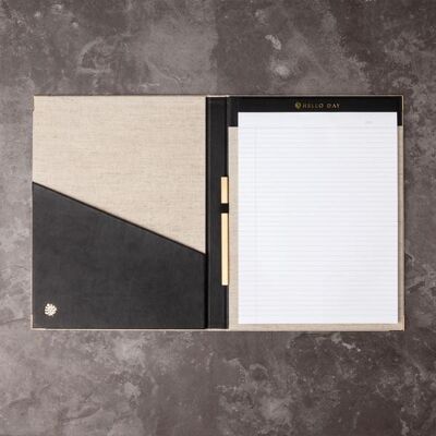 Luxury Meeting Notes Folder - Black