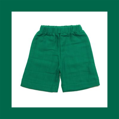 Jupe-culotte coton vert