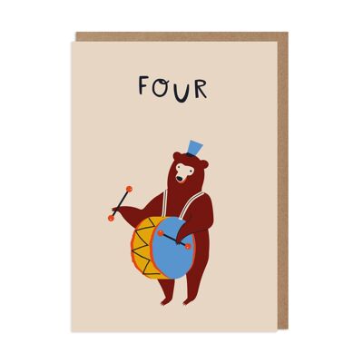 Circus Four Kids 4. Geburtstagskarte