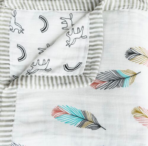Bohemian Feather 6 Layer Blanket