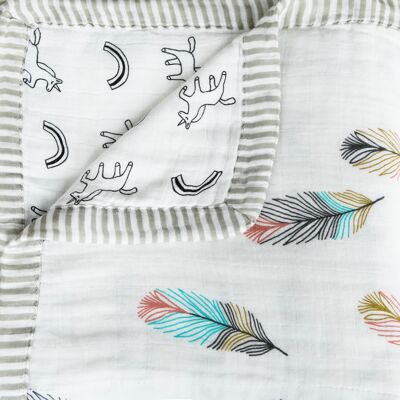 Bohemian Feather 6 Layer Blanket