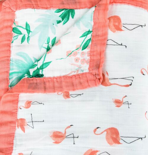 Flamingo 6 Layer Blanket
