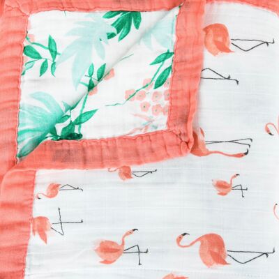 Flamingo 6 Layer Blanket