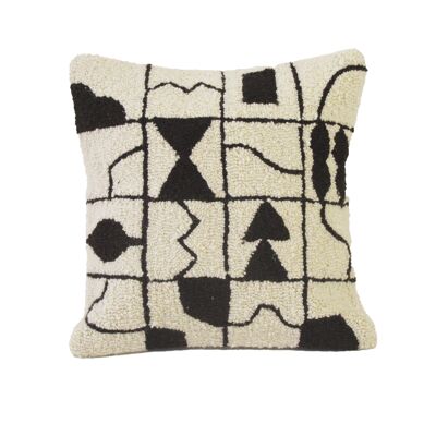 Hand tufted cushion cover for 45 x 45 cm, Abstract Zierkissen, modern interior