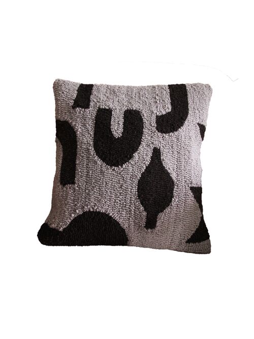 Hand tufted cushion cover for 45 x 45 cm, Abstract Zierkissen, Modern Kissenbezug