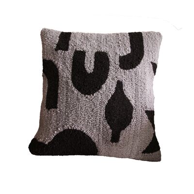 Fodera per cuscino trapuntata a mano per 45 x 45 cm, Cuscino decorativo astratto, Fodera per cuscino moderna