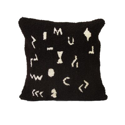 Federa per cuscino trapuntata a mano per 45 x 45 cm, federa moderna, cuscino decorativo