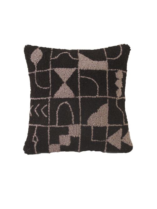 Hand tufted cushion cover for 45 x 45 cm, Abstract Zierkissen, Kissenbezug, modern interior