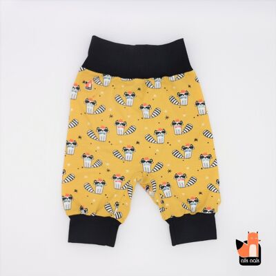 Harem pants Raccoon pattern 3 to 12 months