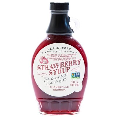 Strawberry Syrup von Blackberry Patch in der Glasflasche (236 ml) - Erdbeersirup