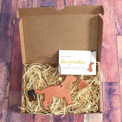 Labrador (Terracotta) Shaped Reusable Aromatherapy Car Freshie