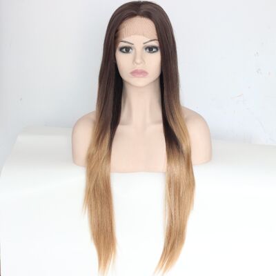 38inch Lace Front Ombre Straight Perücke