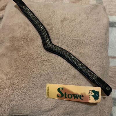Stowe black full size browband