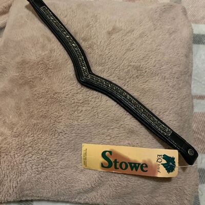 Stowe black full size browband