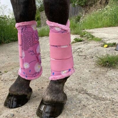 Pink Summer Flora Brushing Boots - Full