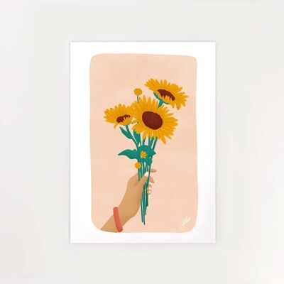 Poster girasole 10x15 cm (A6)